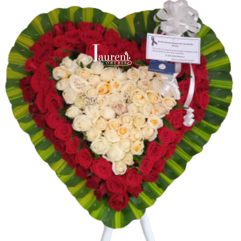 Sentimiento corazón de rosas
