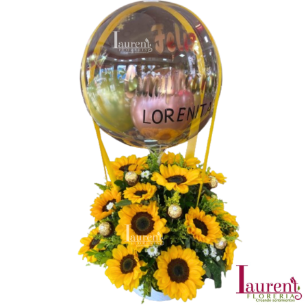 girasoles con chocolates de locura